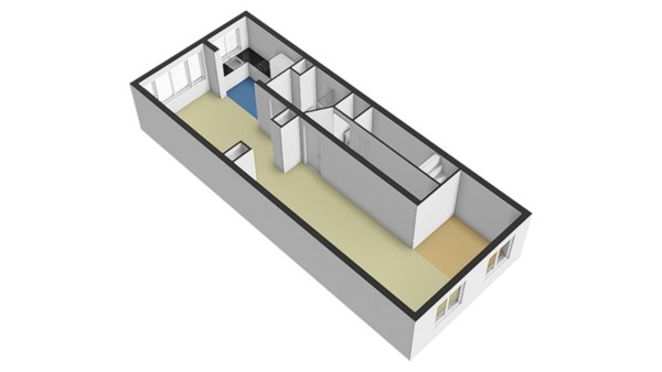 Floorplan - Hugo Molenaarstraat 47A01, 3022 NP Rotterdam